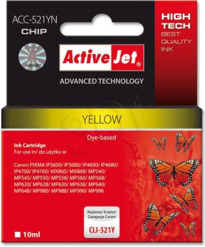 Tusz Activejet tusz ACC-521YN / CLI-521Y (yellow) 1