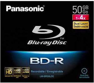 Panasonic BD-R Płytki (Blu-ray) >> BD-R PAN Blu-ray 1-4X Dual L 50 GB R Jewel Case (LM-BR50LDE) - NOSPANBDR0004 1