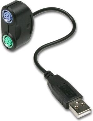 Adapter USB Axagon USB2.0 - 2x PS/2 aktywny adapter (ADPS-50) 1