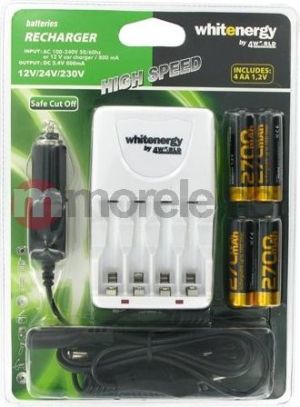 Ładowarka Whitenergy na akumulatory R3/R6+4AKU szybka 1