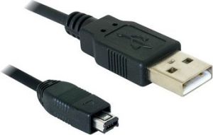 Kabel USB Delock USB-A - miniUSB 1.5 m Czarny (82208) 1