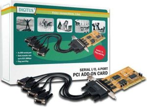 Kontroler Digitus PCI - 4x Port szeregowy DB9 (DS-33002A) 1