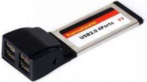 Kontroler Gembird ExpressCard do USB x4 porty (PCMCIAX-USB24) 1