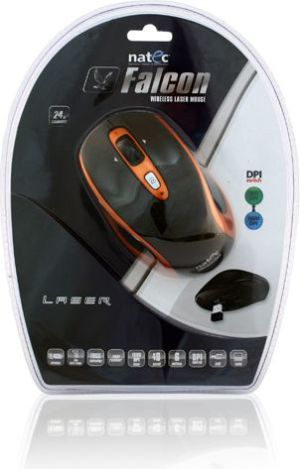 Mysz Natec bezprzewodowa mysz laserowa 1600DPI NANO ODBIORNIK 5