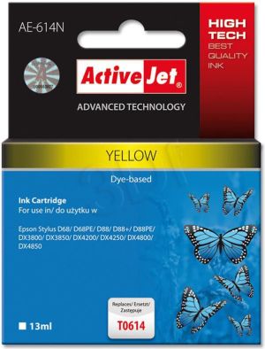 Tusz Activejet Tusz AE-614N yellow 13ml atrament barwnikowy wersja supreme 1