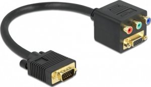 Kabel Delock D-Sub (VGA) - RCA (Cinch) x3 - D-Sub (VGA) 0.15m czarny (65059) 1