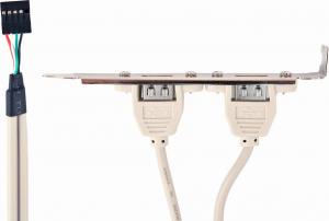 Gembird Śledź do obudowy 2x USB 2.0 (CC-USB-RECEPTACLE) 2