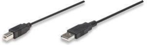 Kabel USB Manhattan USB-A - USB-B 1.8 m Czarny (333368) 1