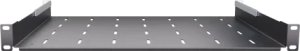 NetRack Półka 19'' 1 U/350mm Wsporniki Czarna (119-100-350-022) 4