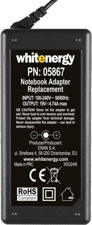 Zasilacz do laptopa Whitenergy 90 W, 5 mm, 4.7 A, 19 V (05867) 5