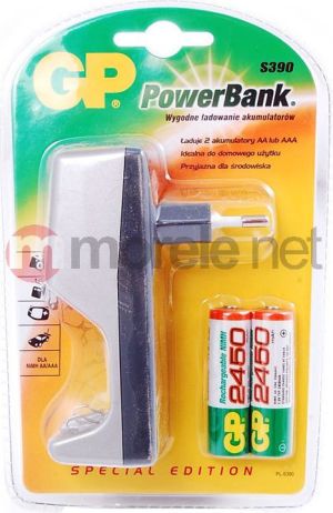 Ładowarka GP Battery Powerbank S390 + 2x2450 mAh 1