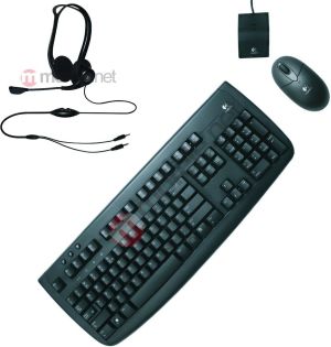 Klawiatura Logitech Pakiet w super cenie! Deluxe 660 OEM czarny + Słuchawki PC860 OEM 1