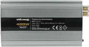 Przetwornica Whitenergy 24V/230V 400W + USB 1