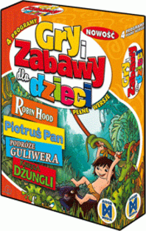 Gry i zabawy dla dzieci  4 programy: Księga dżungli, Podróże Guliwera, Piotruś Pan, Robin Hood PC 1
