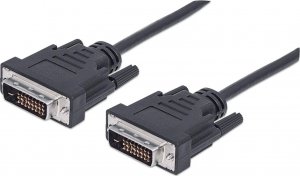 Kabel Manhattan DVI-D - DVI-D 3m czarny (371803) 1