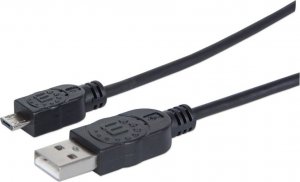 Kabel USB Manhattan USB-A - microUSB 1.8 m Czarny (307178) 1