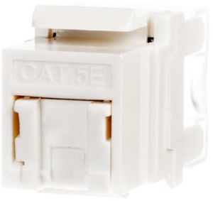 NetRack moduł Keystone Jack 1xRJ45 8p8c UTP Cat5e LSA z zaciskiem, biały (105-02) 3