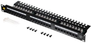 NetRack Patch panel 19'' 24-porty Kat. 5e UTP Czarny (104-01) 4