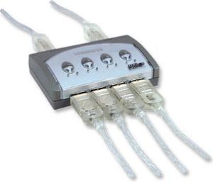 HUB USB Manhattan Przełącznik z hubem Hi-Speed USB 2.0 2 PC - 4 urządzenia USB (522908) 1