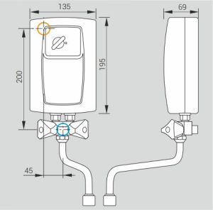 Przepływowy podgrzewacz wody Kospel EPS 4.4 4.4 kW  (EPS4.4) 2