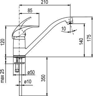 Bateria kuchenna KFA Nefryt stojąca chrom (503-915-00) 2