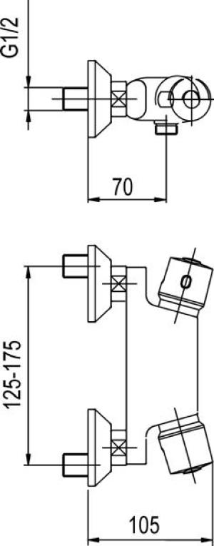 Bateria prysznicowa KFA Standard chrom (576-012-00) 2