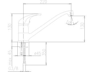 Bateria kuchenna KFA Baryt stojąca chrom (553-915-00) 2