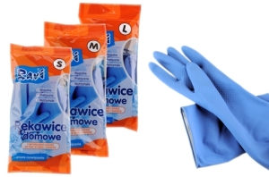 Ravi Rękawice gumowe flokowane L 1