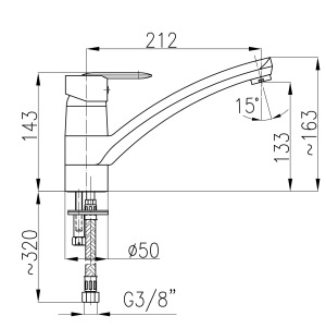 Bateria kuchenna KFA Cyrkon stojąca chrom (583-915-00) 2