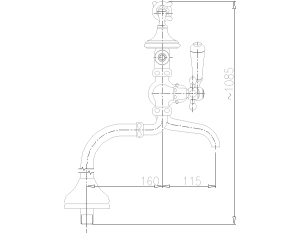 Bateria wannowa KFA Retro Classic wolnostojąca chrom (385-120-00) 4