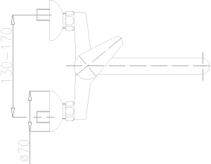 Bateria kuchenna KFA Baryt ścienna chrom (550-910-00) 2