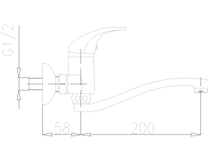 Bateria kuchenna KFA Baryt ścienna chrom (550-910-00) 3