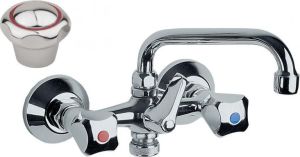 Bateria umywalkowa KFA Standard ścienna chrom (300-399-00) 1