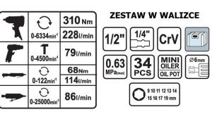 Vorel Zestaw narzędzi pneumatycznych  (81142) 2