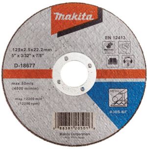 Makita Tarcza do cięcia metalu 125x2,5x22,2mm (D-18677) 1