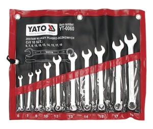 Yato Zestaw kluczy płasko-oczkowych 6-19mm 10szt. (YT-0060) 1