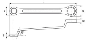 Yato Klucz oczkowy odgięty 21 x 23mm (YT-0391) 2