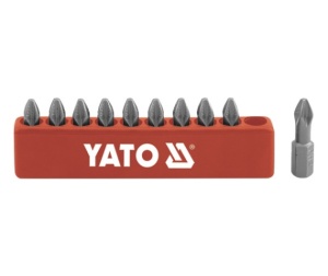 Yato Końcówki wkrętakowe krzyżowe Ph2x25mm S2 1/4 10szt. YT-0475 1