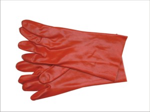 Vorel Rękawice gumowane czerwone długie 36cm (74151) 1