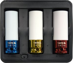 Yato Nasadki udarowe do alu felg 17-19-21mm 1/2" 3szt. (YT-1056) 4
