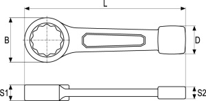 Yato Klucz do pobijania 60mm oczkowy (YT-1612) 2
