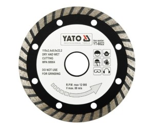 Yato Tarcza diamentowa turbo 115x2,4x22mm YT-6022 1