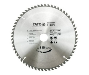 Yato Piła tarczowa do drewna 250x30mm 60z (YT-6072) 1