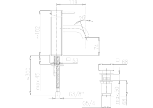 Bateria umywalkowa KFA Brylant stojąca chrom (4302-811-00) 2