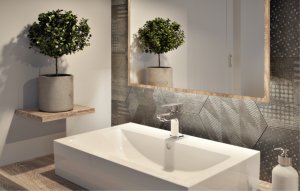 Bateria umywalkowa KFA Korund stojąca chrom (4002-811-00) 2