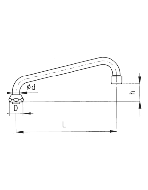 Wylewka KFA Typu C 250mm chrom (831-058-00) 2