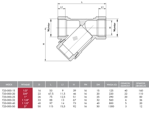 KFA Filtr osadnikowy 3/4" (720-000-20) 2