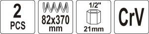 Yato Ściągacze do sprężyn 82x370mm 2szt. (YT-2544) 2
