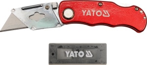 Yato Nożyk z ostrzem trapezowym 33x61mm + 5 ostrzy zapasowych YT-7532 1