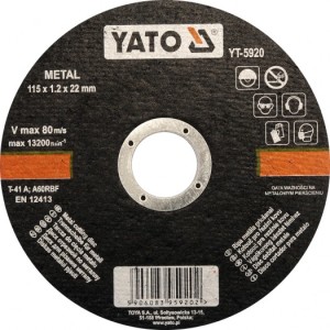 Yato Tarcza do cięcia metalu 115x1,2x22mm (YT-5920) 1
